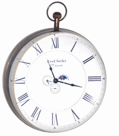 Paper Weight clock. A very large glass and brass clock, standing 10" high. — Antique Clocks Price Guide