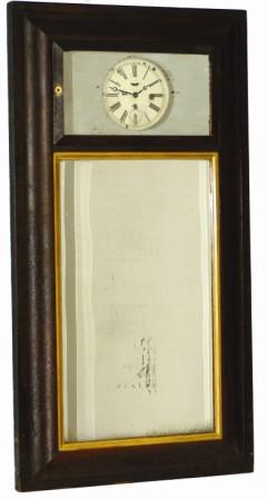 George Hills, Plainville, Conn. Looking Glass clock, ca 1850. — Antique Clocks Price Guide
