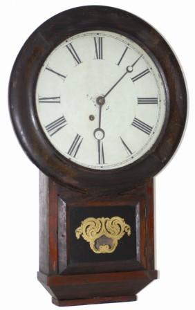 Atkins Clock Company, / Bristol, Ct., very rare round top drop clock, ca 1863. — Antique Clocks Price Guide