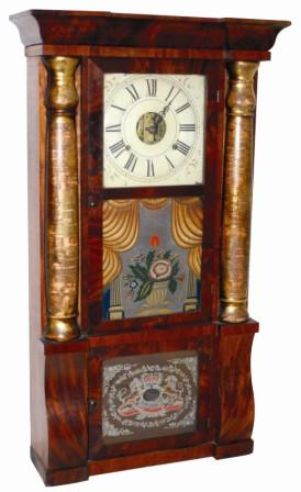 Seth Thomas Clock Co. large mantle clock, empire style that some call a triple deck, but in the ST books it is called simply, "Column Gilt". — Antique Clocks Price Guide