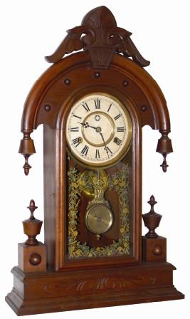 New Haven Clock Co. walnut parlor clock, "Elbe", ca 1880. — Antique Clocks Price Guide