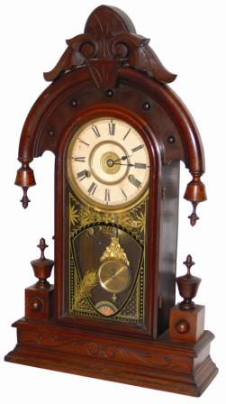 New Haven Clock Co. walnut parlor clock, "Elbe", ca 1880. — Antique Clocks Price Guide