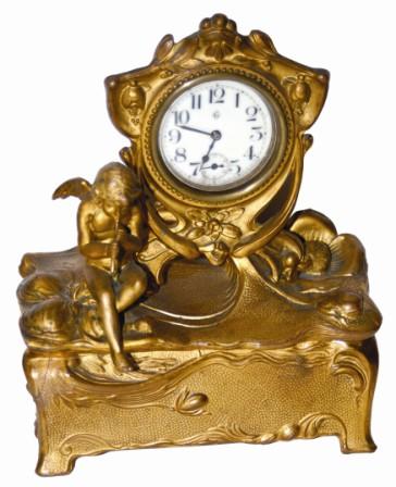 Wm. L. Gilbert Clock Co. jewelry box/clock novelty. — Antique Clocks Price Guide