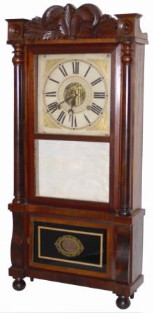 Birge, Mallory and Co. / Bristol, Conn., column and splat, Empire style triple deck clock, ca 1840. — Antique Clocks Price Guide