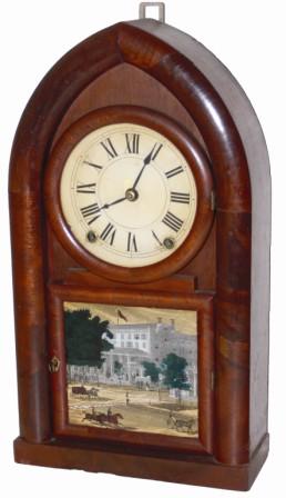 Terry and Andrews, Bristol, Conn. beehive cased clock, or what they call "Round Gothic", 1850. — Antique Clocks Price Guide
