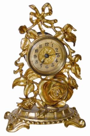 British United Clock Co., Birmingham, England, novelty dresser clock. — Antique Clocks Price Guide