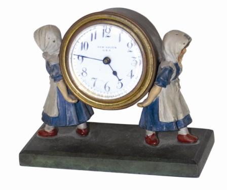 New Haven Clock Co. novelty clock with a Dutch theme. — Antique Clocks Price Guide