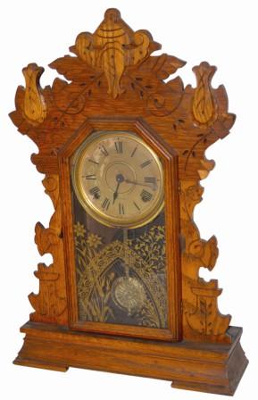 Seth Thomas Clock Co. oak cased clock, one of the College Series, the "Harvard", ca 1900. — Antique Clocks Price Guide