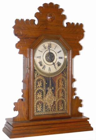 E. Ingraham and Co. mantle kitchen clock, "Lilac", ca 1895. — Antique Clocks Price Guide
