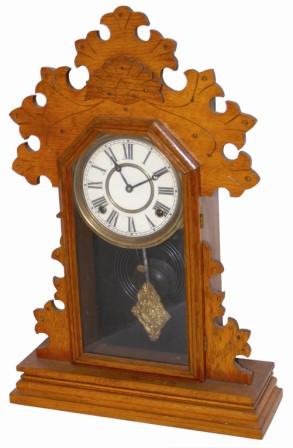 E. Ingraham Clock co. oak kitchen clock, "Lily", ca 1911. — Antique Clocks Price Guide