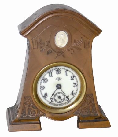 Waterbury Clock Co. small novelty clock, only 5" high. — Antique Clocks Price Guide