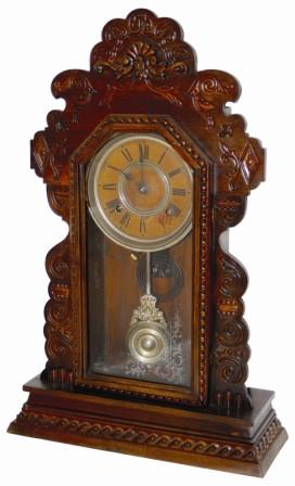 Ansonia Clock Co. wood case mantle clock, "Kirkwood", ca 1901. — Antique Clocks Price Guide
