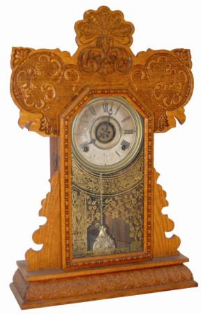 E. Ingraham Clock Co. oak kitchen clock, "Diana", ca 1901. — Antique Clocks Price Guide
