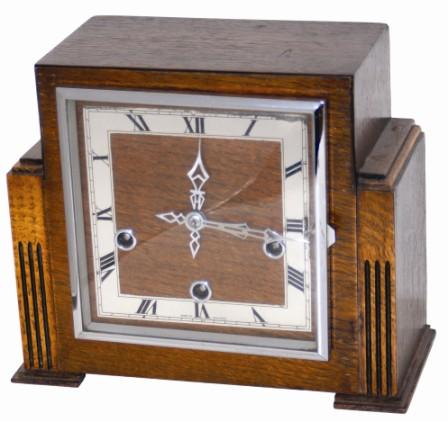 Enfield mantle clock. Small case, very large movement. — Antique Clocks Price Guide