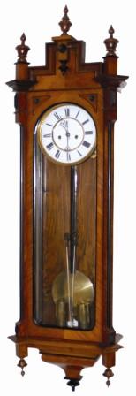 Lenzkirsch two weight Vienna Regulator, ca 1879. The serial number on the movement (462116) dates the clock 1879. — Antique Clocks Price Guide