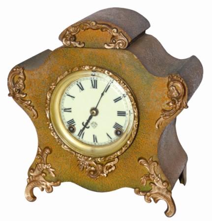 Ansonia Clock Co. enameled iron case, "Lisle", ca 1904. — Antique Clocks Price Guide