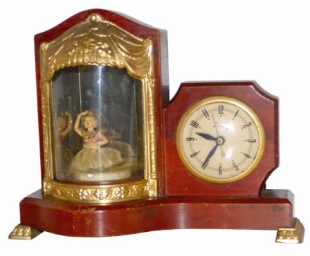 United, "Dancing Ballerina". Slightly different case color than the previous, but is very nice. — Antique Clocks Price Guide