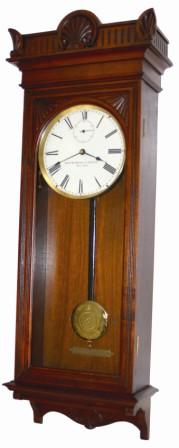 Self Winding Clock Co. Regulator No. 16, an uncommon walnut case with a rotary style "A" movement. — Antique Clocks Price Guide