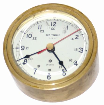 Metal desk clock, quartz movement is running. — Antique Clocks Price Guide