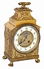 French desk, or small mantle clock, with a rare escapement on the dial. In the place where you would normally see a Brocot Escapement there is a Lever escapement, and in front of it is a slow/fast adjusting hand.