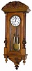 Gustav Becker three quarter size Vienna regulator. Two weight signed movement is clean and running properly and silently.