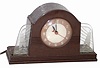 Lackner Neon Glo Clock, Cincinnati, Ohio, "Nassua" model. Metal plaque on the back and a paper underneath, indicate the maker and the model.