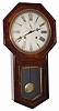 Welch, Spring and Co. hanging rosewood clock, "Verdi", ca 1878.