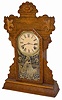 E. Ingraham Clock Co. oak kitchen clock, much cleaner than the previous, you can at least tell it is oak.