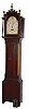 Silas Hoadley tall clock, ca 1813-1820. The clock came originally with this 30 hour wood movement, wood dial, iron pendulum bob, and original, or period, tin can weights.
