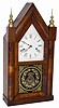 Steeple case, 20" high, mahogany veneered, it is old, possibly late 1800's.