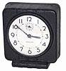 "Waralarm" alarm clock made in the USA during the Second World War. No metal was used, case made of a bakelite type material.