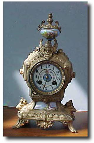 Fancy gilded French mantle clock, circa 1900 — Antique Clocks Price Guide