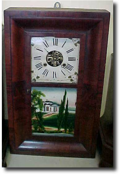 American Mahogany OG clock, circa 1840 — Antique Clocks Price Guide