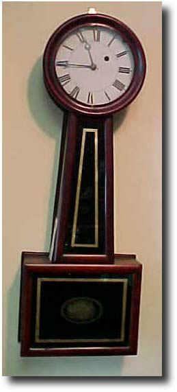 American banjo clock, circa 1840 — Antique Clocks Price Guide