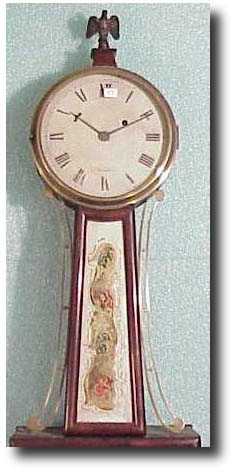 Banjo clock by Chandler, Concord, New Hampshire — Antique Clocks Price Guide