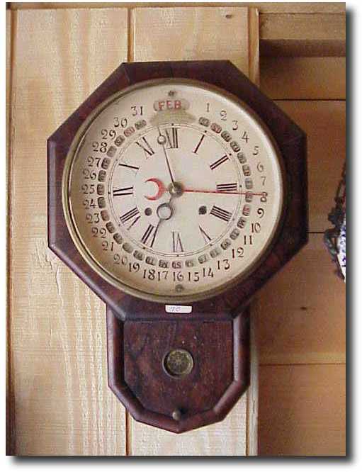 American drop dial calendar clock — Antique Clocks Price Guide