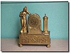 French brass figural clock