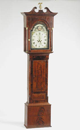 MAHOGANY 19TH CENTURY TALL CLOCK BY WILLIAM & G. HUTCHINSON, ST. JOHN, NEW BRUNSWICK — Antique Clocks Price Guide