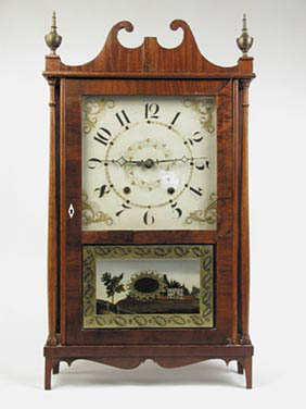 CHAUNCEY IVES PILLAR & SCROLL SHELF CLOCK — Antique Clocks Price Guide