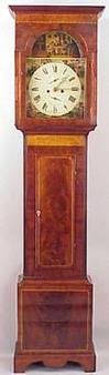 A Scottish tall clock with mahogany inlaid case. — Antique Clocks Price Guide