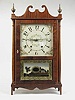 CHAUNCEY IVES PILLAR & SCROLL SHELF CLOCK