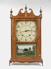 E. TERRY & SONS PILLAR & SCROLL SHELF CLOCK