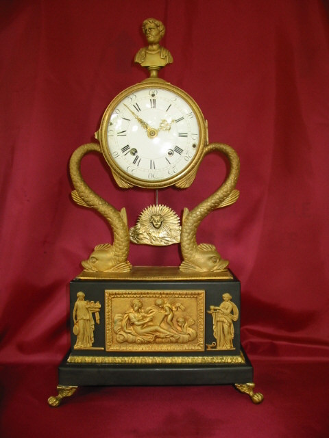 Austrian 18th Century gilt bronze mantel clock — Antique Clocks Price Guide
