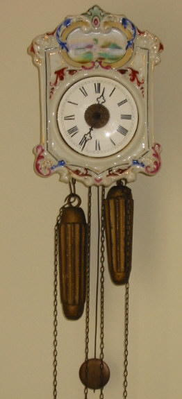 GERMAN PORCELAIN WALL CLOCK, Circa 1850 — Antique Clocks Price Guide