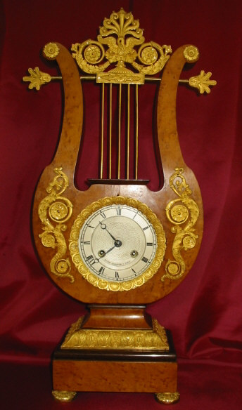 FRENCH LYRE CLOCK Circa 1820 — Antique Clocks Price Guide