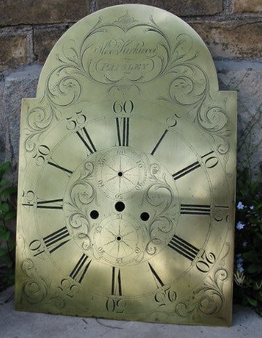 LONGCASE SCOTTISH BRASS DIAL — Antique Clocks Price Guide
