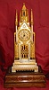 FRENCH GILT BRONZE CATHEDRAL CLOCK, Circa 1830; MAKER: F.L. Hausburg Origin: Paris