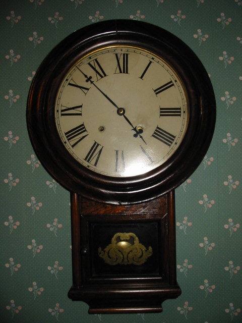 American Welch Spring and Co. round top wall clock - Circa 1868 — Antique Clocks Price Guide