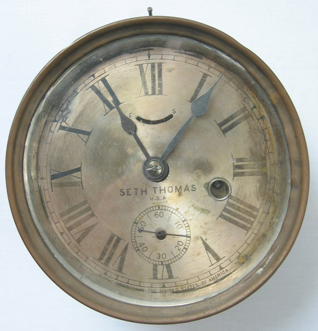 Seth Thomas engine room or deck clock. — Antique Clocks Price Guide