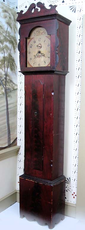 Riley Whiting, Winchester Painted Tall Case Clock — Antique Clocks Price Guide